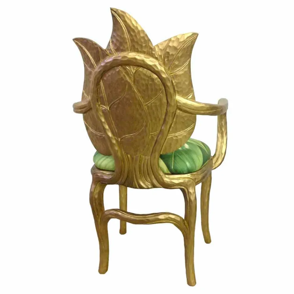 Gepolsterter goldfarbener Esszimmer Stuhl,modernes Design Italy Daniel