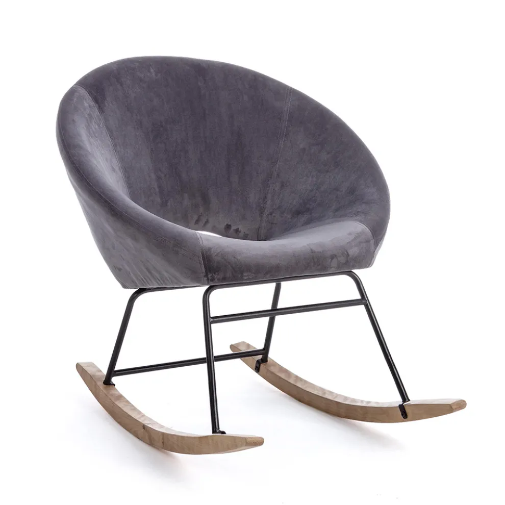 Gepolsterter Schaukelsessel Samteffekt Skandinavisches Design - Pippy