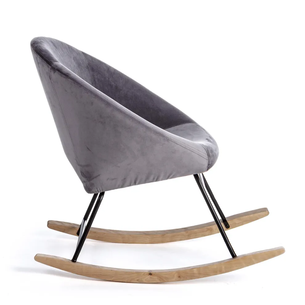 Gepolsterter Schaukelsessel Samteffekt Skandinavisches Design - Pippy