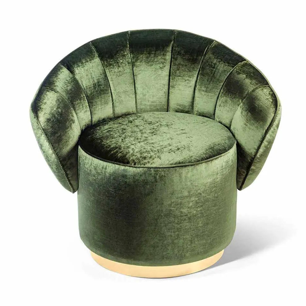 Gepolsterter Stoffsessel Belle, modernes Design