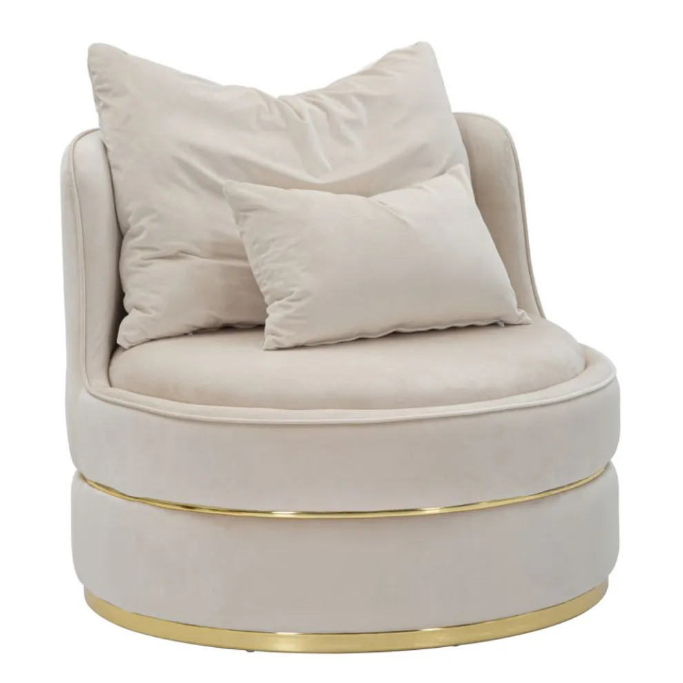 Gepolsterter und gepolsterter Wohnzimmersessel aus Stoff mit Dekorationen - Patch