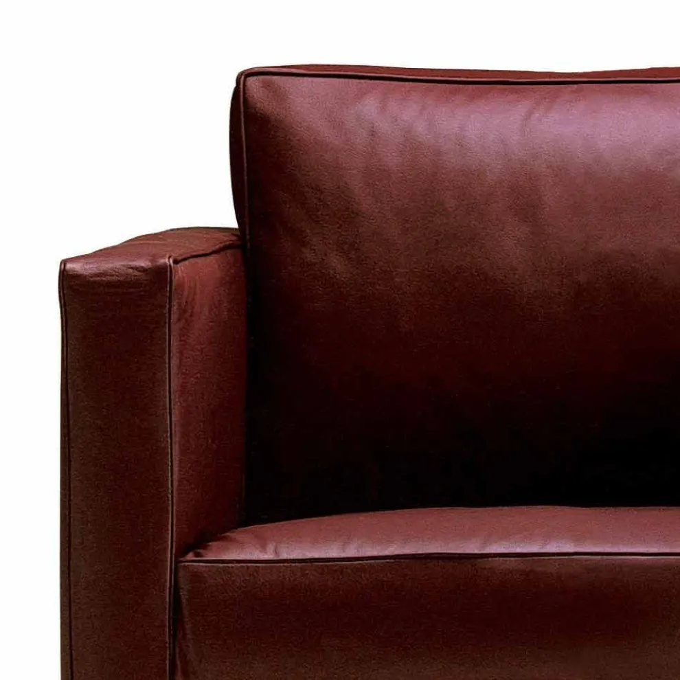 Gepolsterter und lederbezogener Loungesessel Made in Italy - Centauro