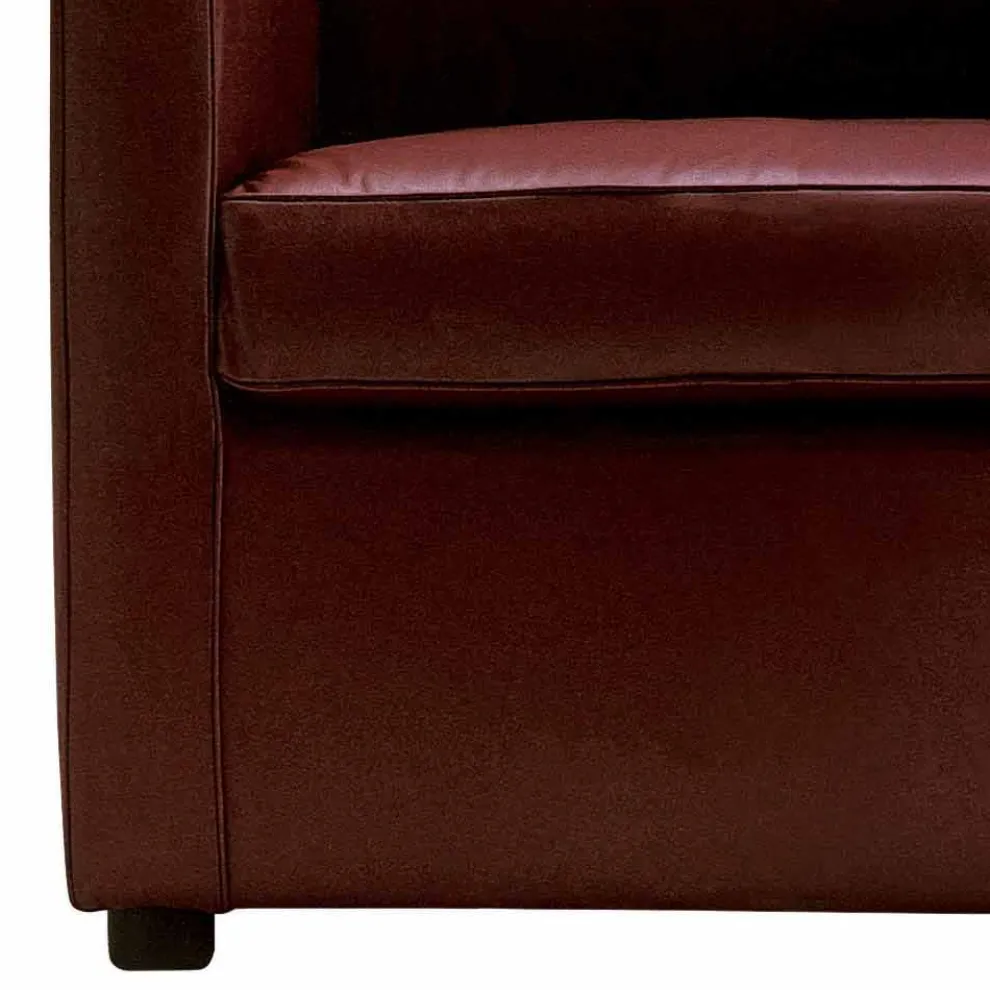 Gepolsterter und lederbezogener Loungesessel Made in Italy - Centauro