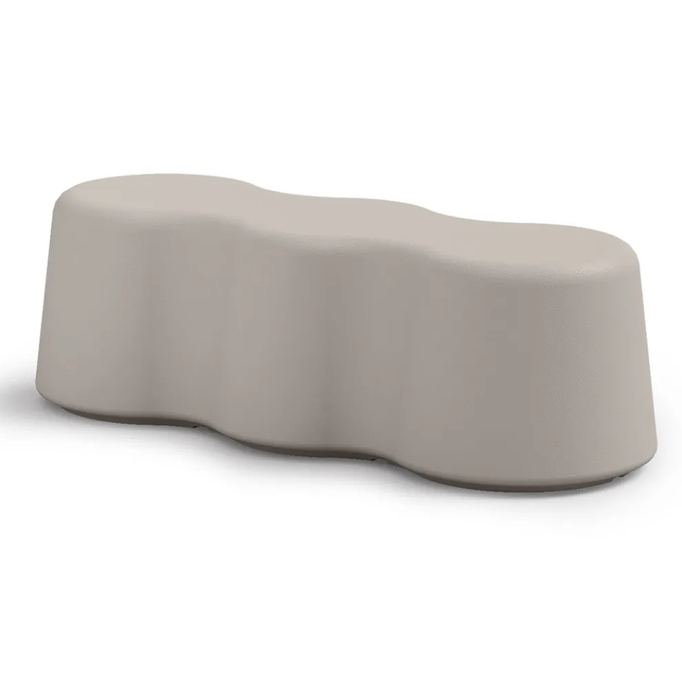 Gewellte Innenbank aus farbigem Polyethylen Made in Italy - Marion