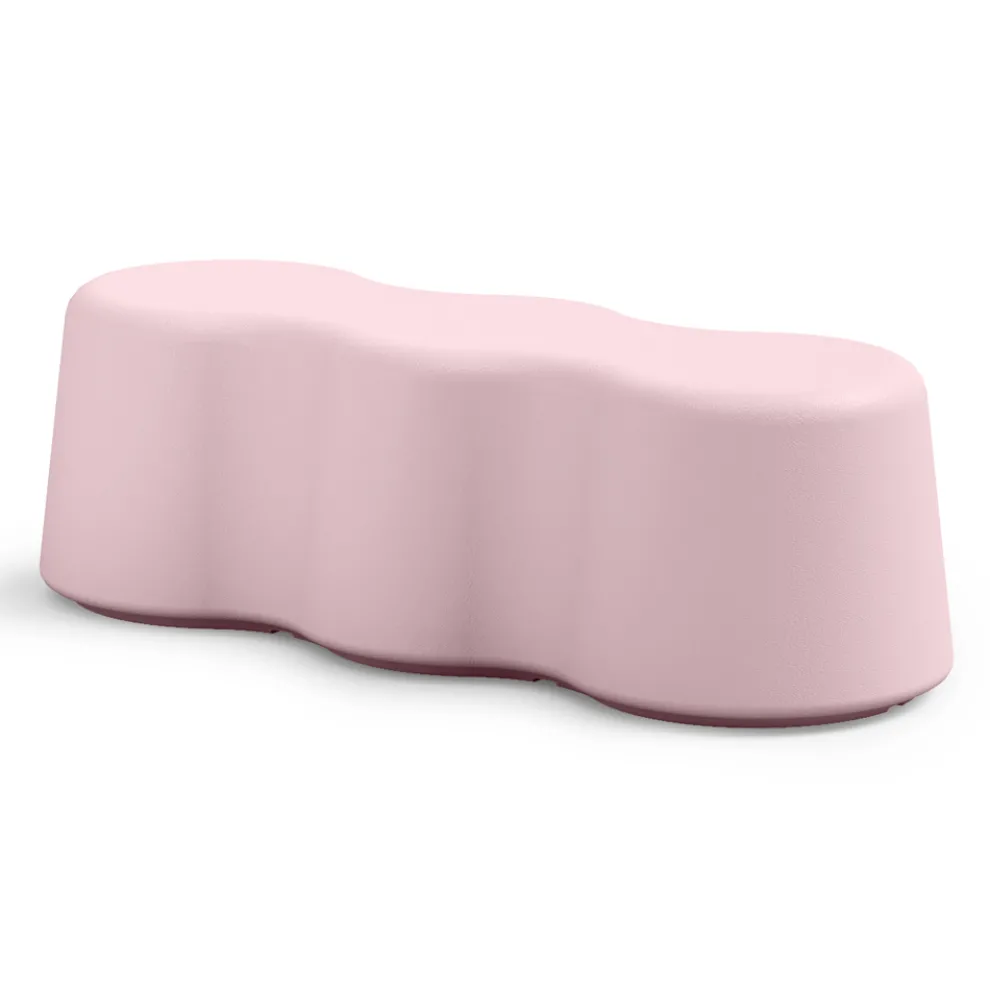 Gewellte Innenbank aus farbigem Polyethylen Made in Italy - Marion