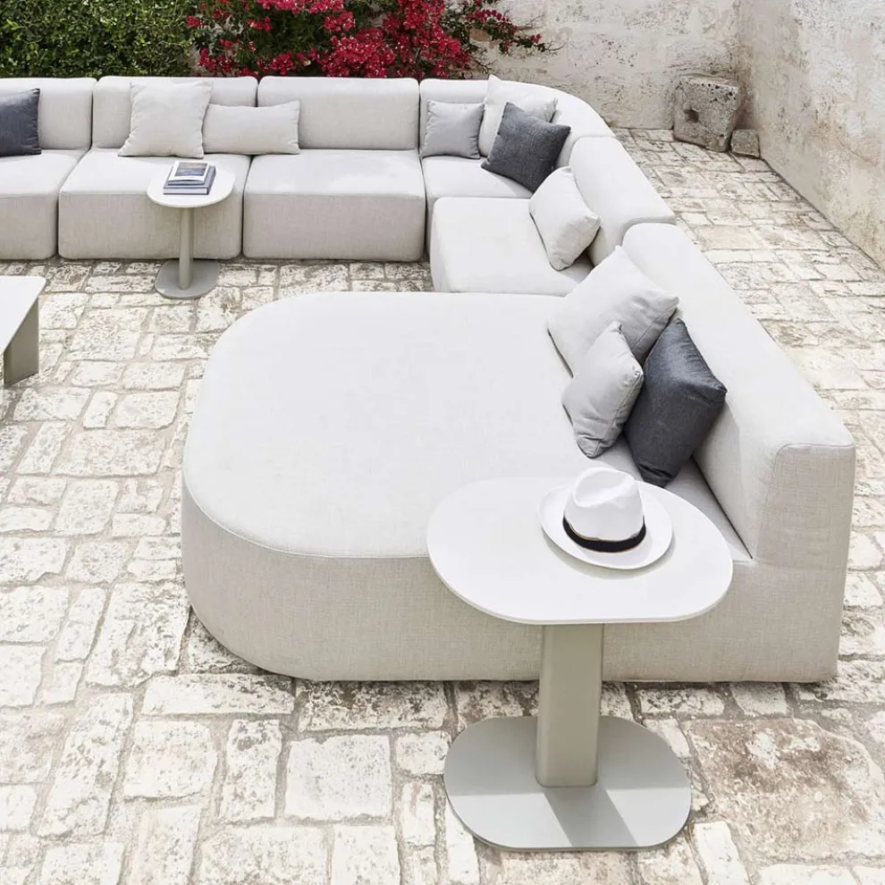 Outdoor-Couchtisch aus Aluminium und Stahl Made in Italy - Plinto von Varaschin
