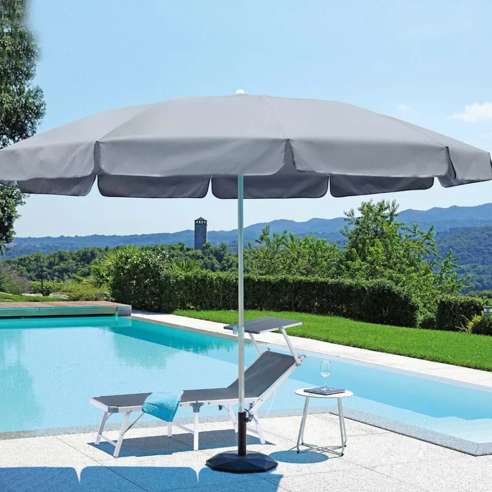 Sonnenschirm mit Stoffbezug und Aluminiumstruktur - Adrielle