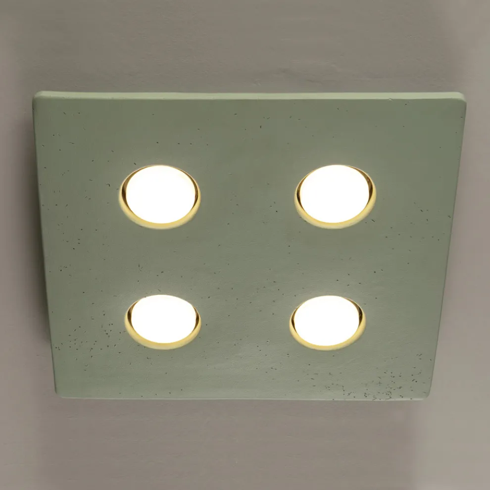 Glasierte toskanische Majolika-Deckenlampe Made in Italy - Toscot Vivaldi