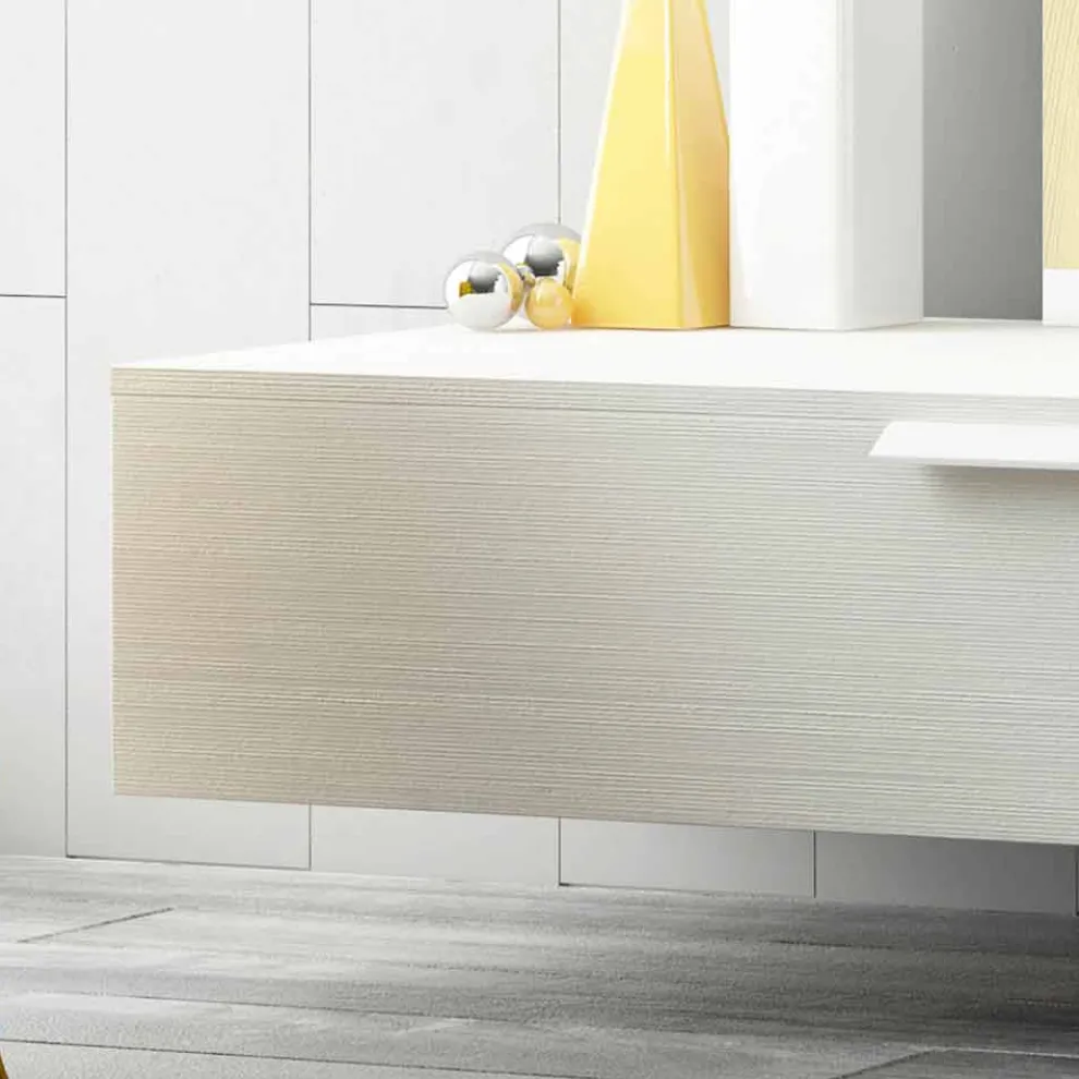 Glückliches modernes lackiertes hölzernes verschobene Badezimmermöbelzusammensetzung