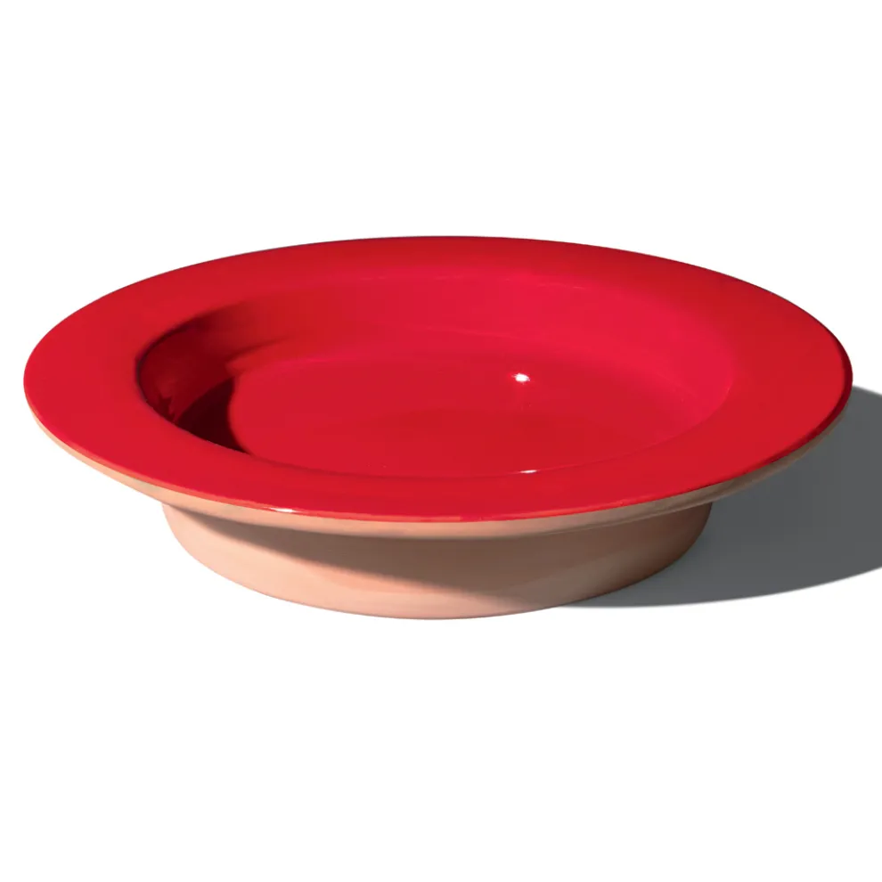 Rundes Herzstück aus Terrakotta und glasierter Keramik Made in Italy - Brooke