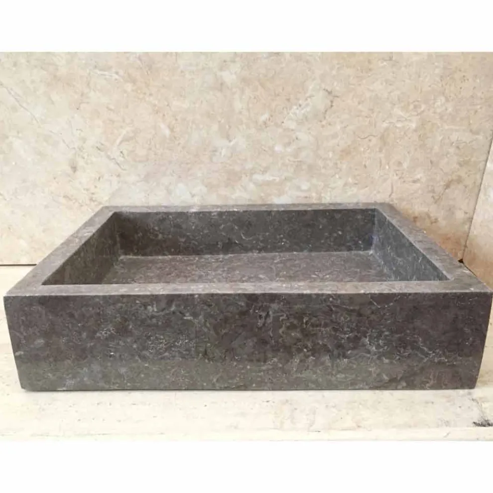 Graues Naturstein Aufsatzwaschbecken Jef, Einzelstück