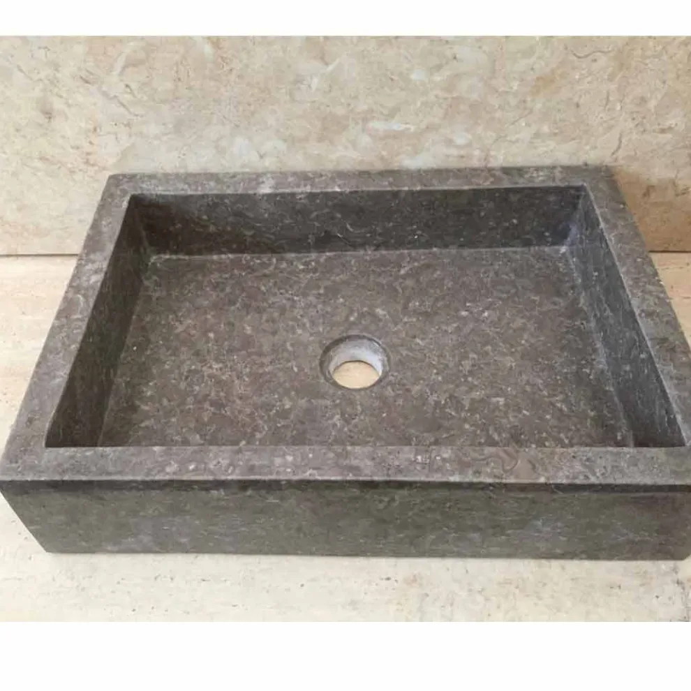 Graues Naturstein Aufsatzwaschbecken Jef, Einzelstück