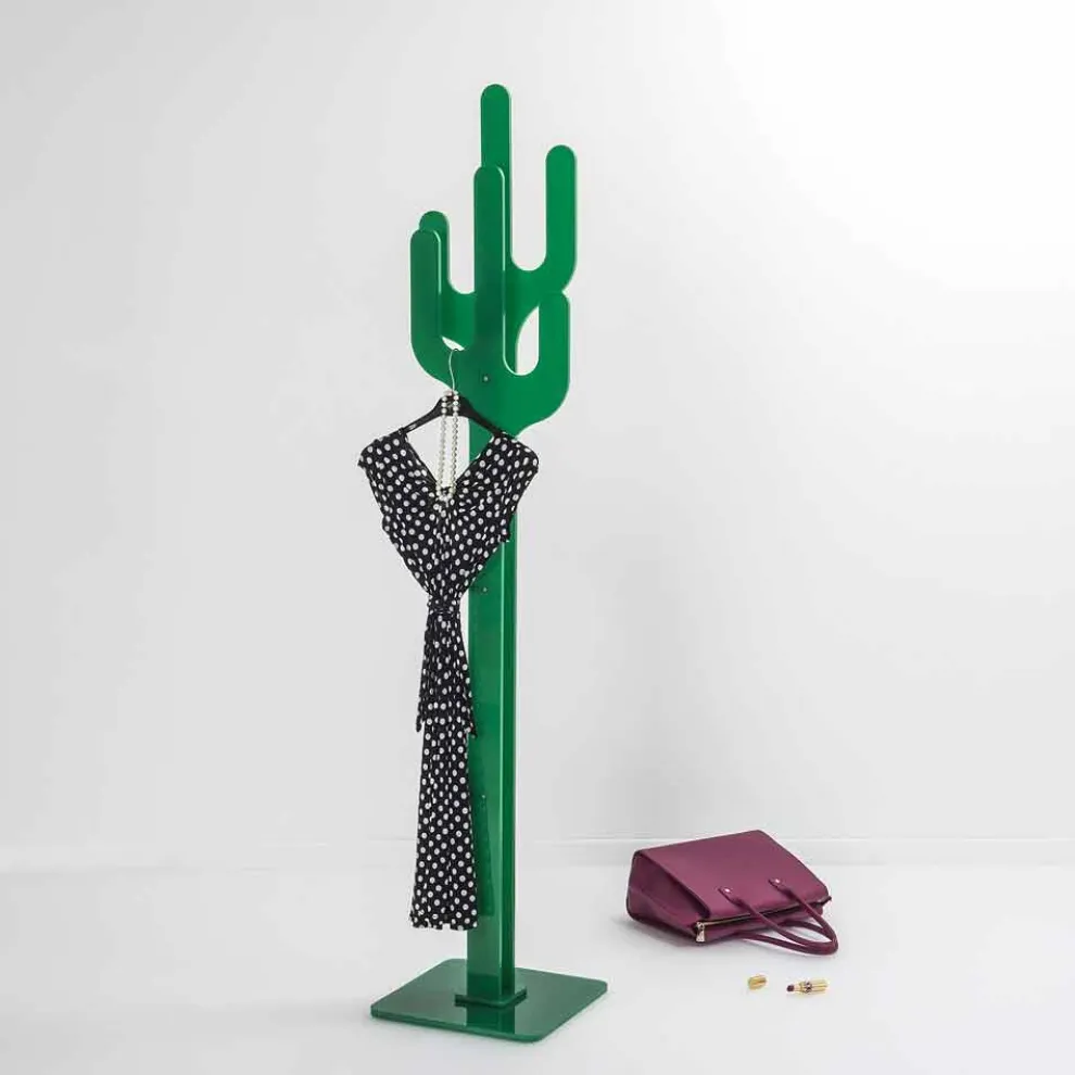 Grünes Garderobenständer des modernen Entwurfs des Kaktus, hergestellt in Italien