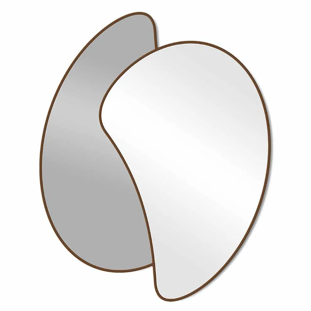 Großer Design-Wandspiegel mit moderner farbiger Struktur - Mantra