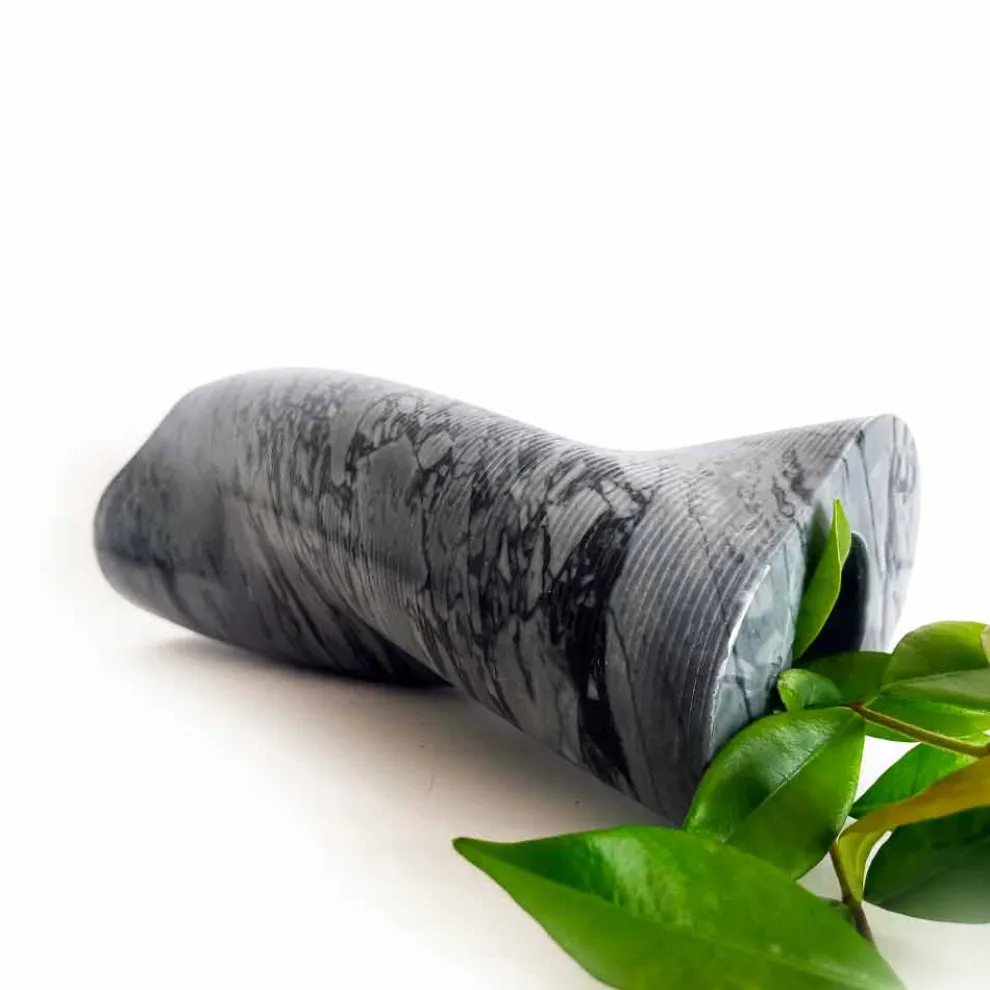 Moderne dekorative Vase aus Bardiglio Fiorito Marmor Made in Italy - Dido