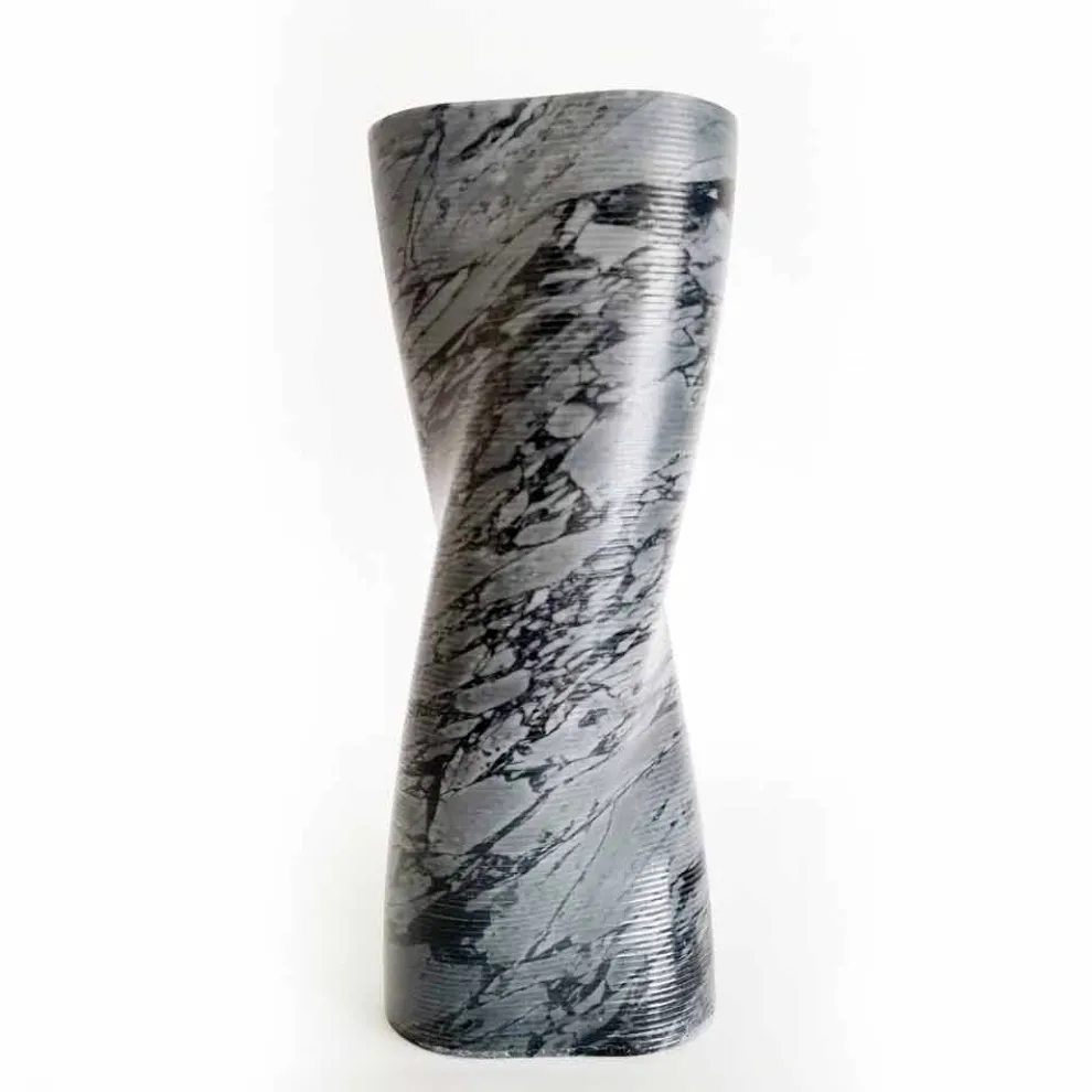 Moderne dekorative Vase aus Bardiglio Fiorito Marmor Made in Italy - Dido