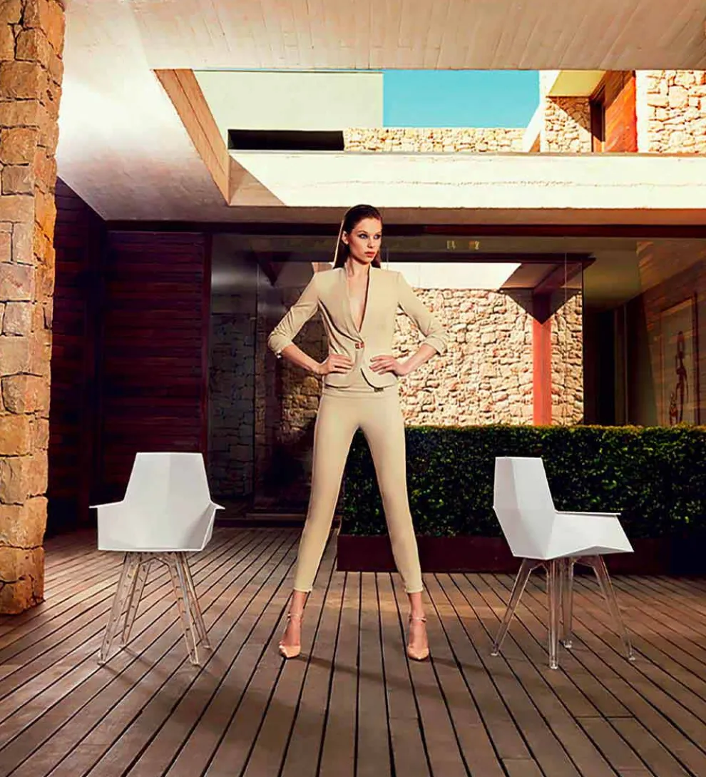 Armchair Faz Kollektion von Vondom aus Polypropylen und Polycarbonat, 4 Stück