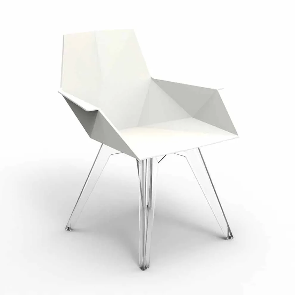 Armchair Faz Kollektion von Vondom aus Polypropylen und Polycarbonat, 4 Stück