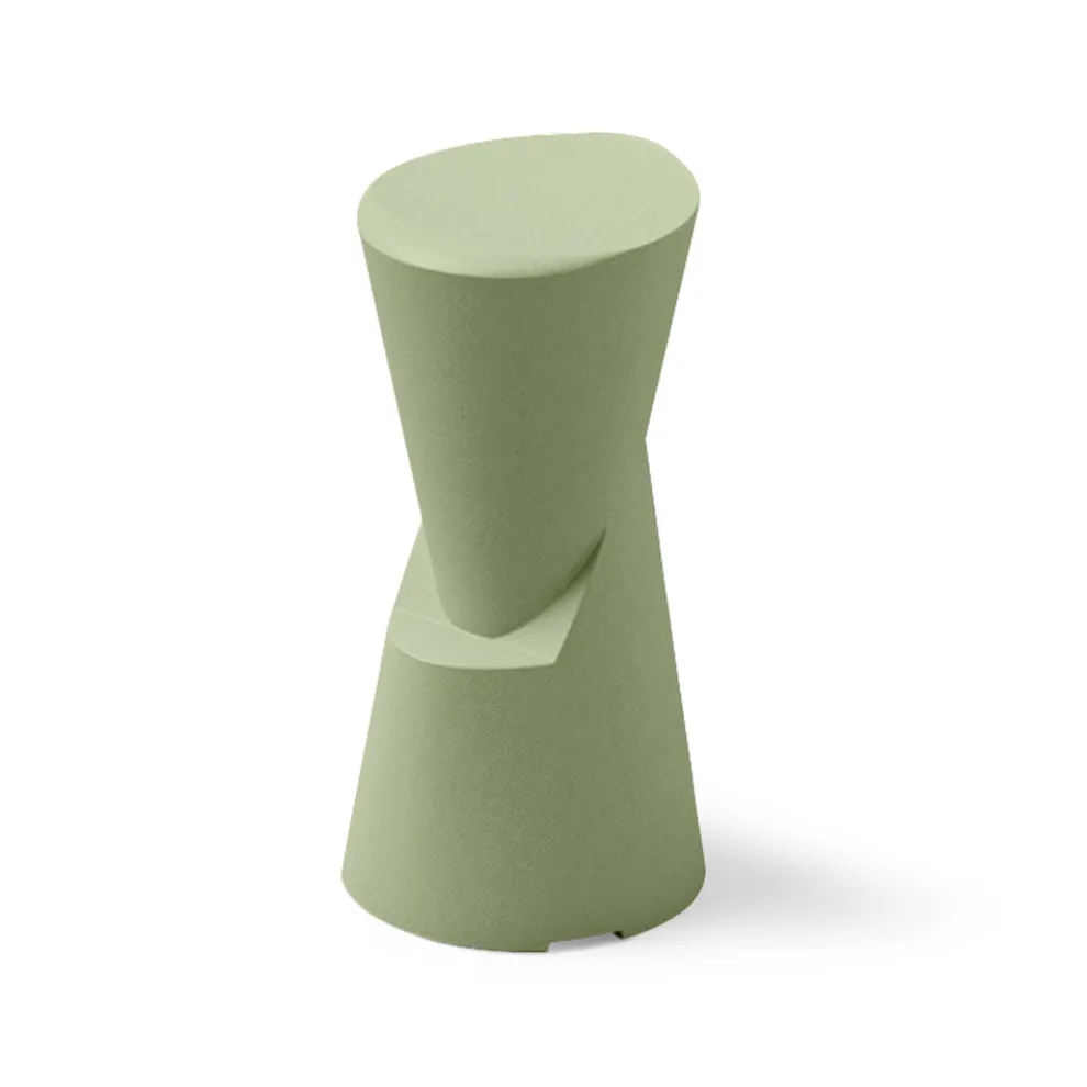 Außenhocker aus Polyethylen 7 Farben Made in Italy - Creme