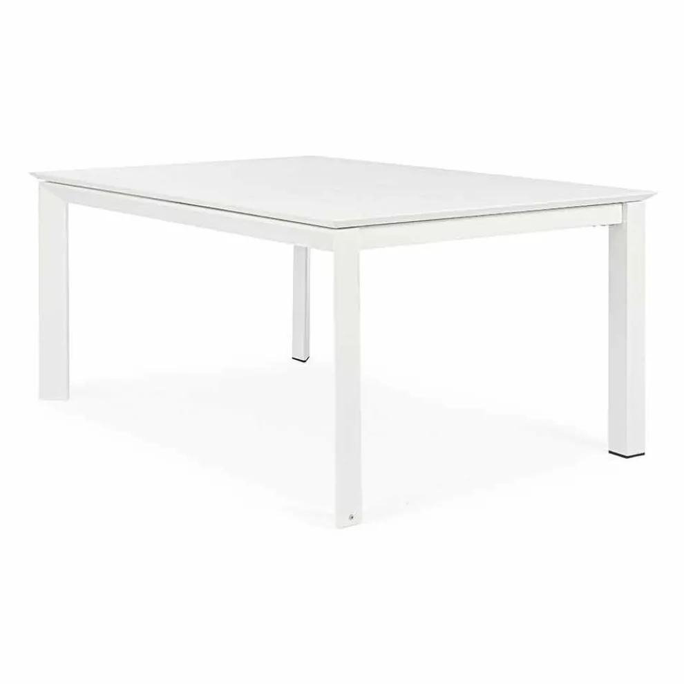 Ausziehbarer Tisch im Freien Bis zu 160 cm aus Aluminium, Homemotion - Andries