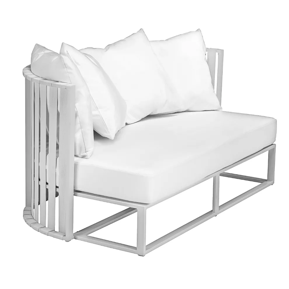 Outdoor Sofa 2 Sitze aus Aluminium mit Seilen Luxus Design 3 Ausführungen - Julie