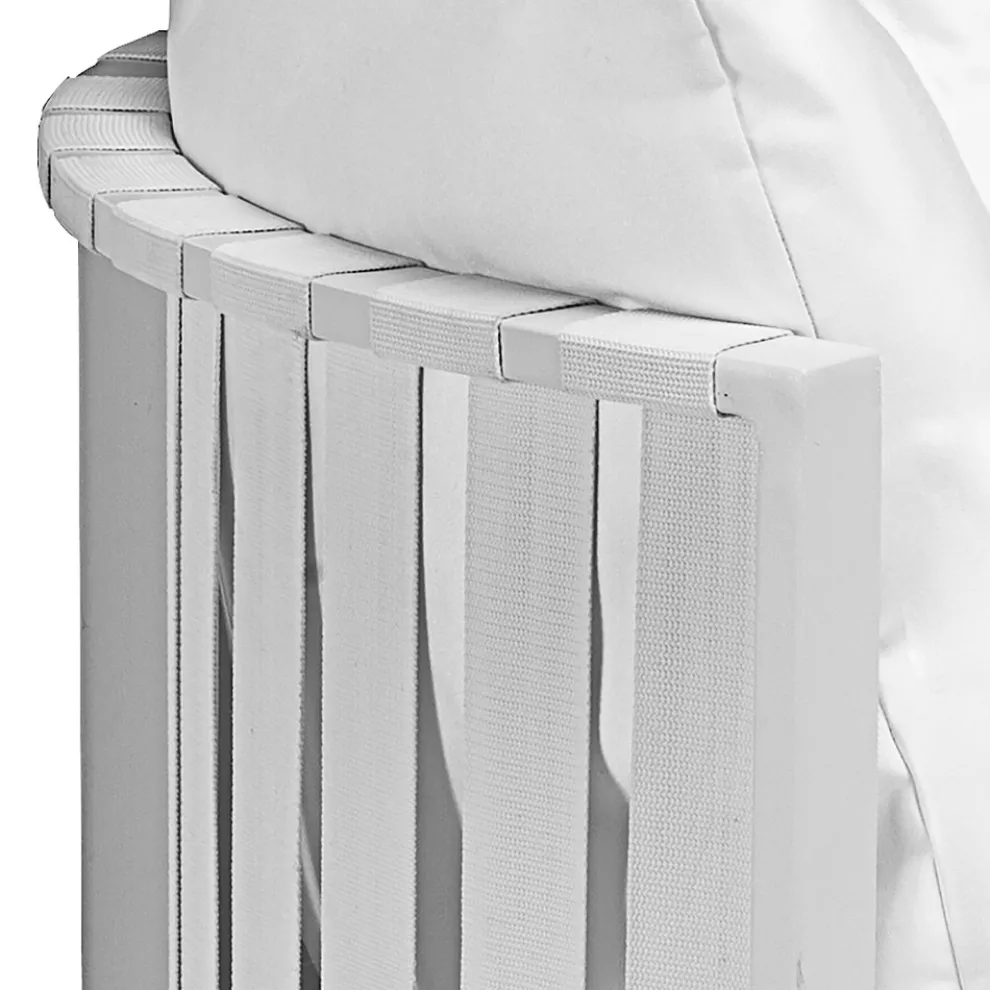 Outdoor Sofa 2 Sitze aus Aluminium mit Seilen Luxus Design 3 Ausführungen - Julie