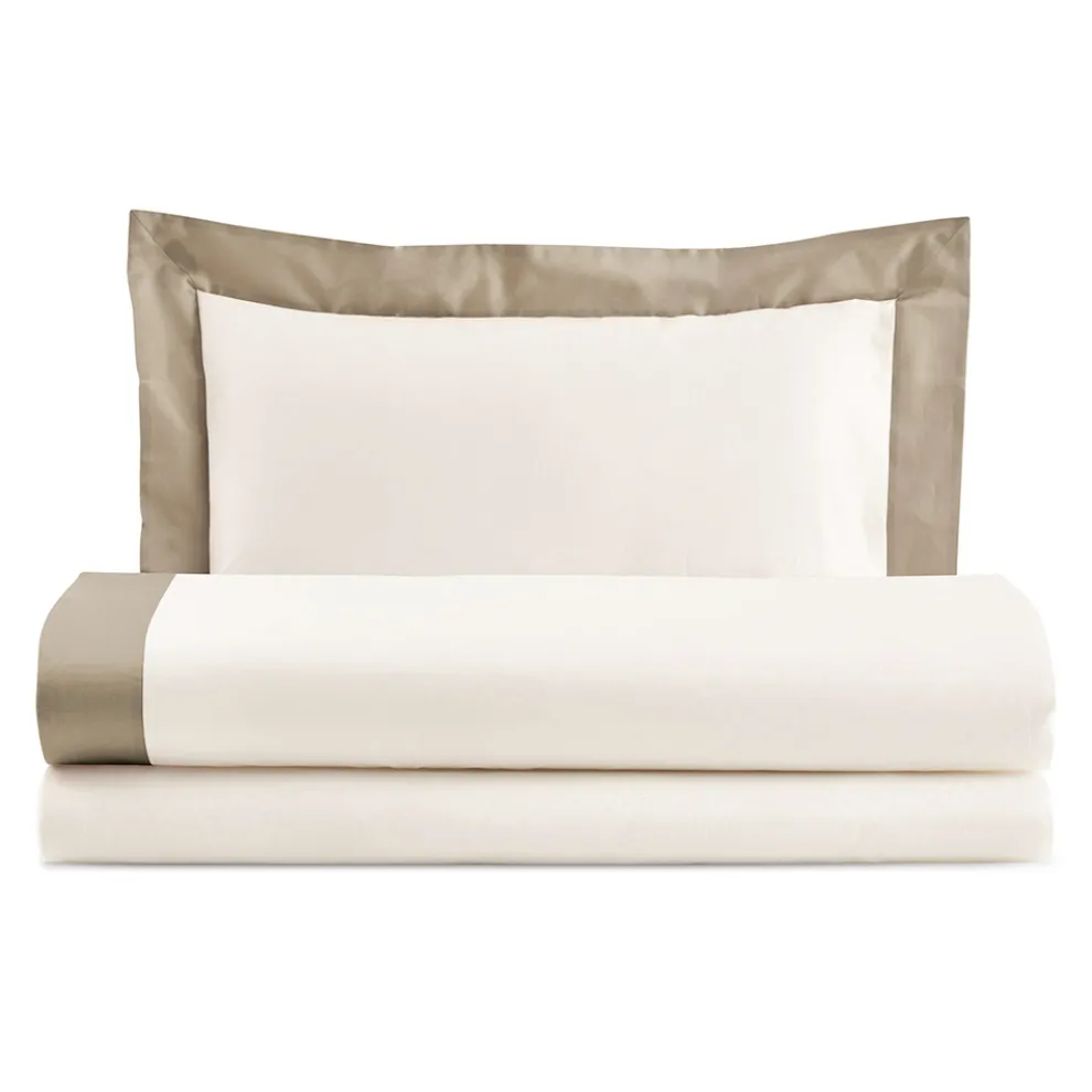 Komplettes Queen-Size-Bettset aus 100 % Baumwolle und 10 % Baumwollsatin – Detail