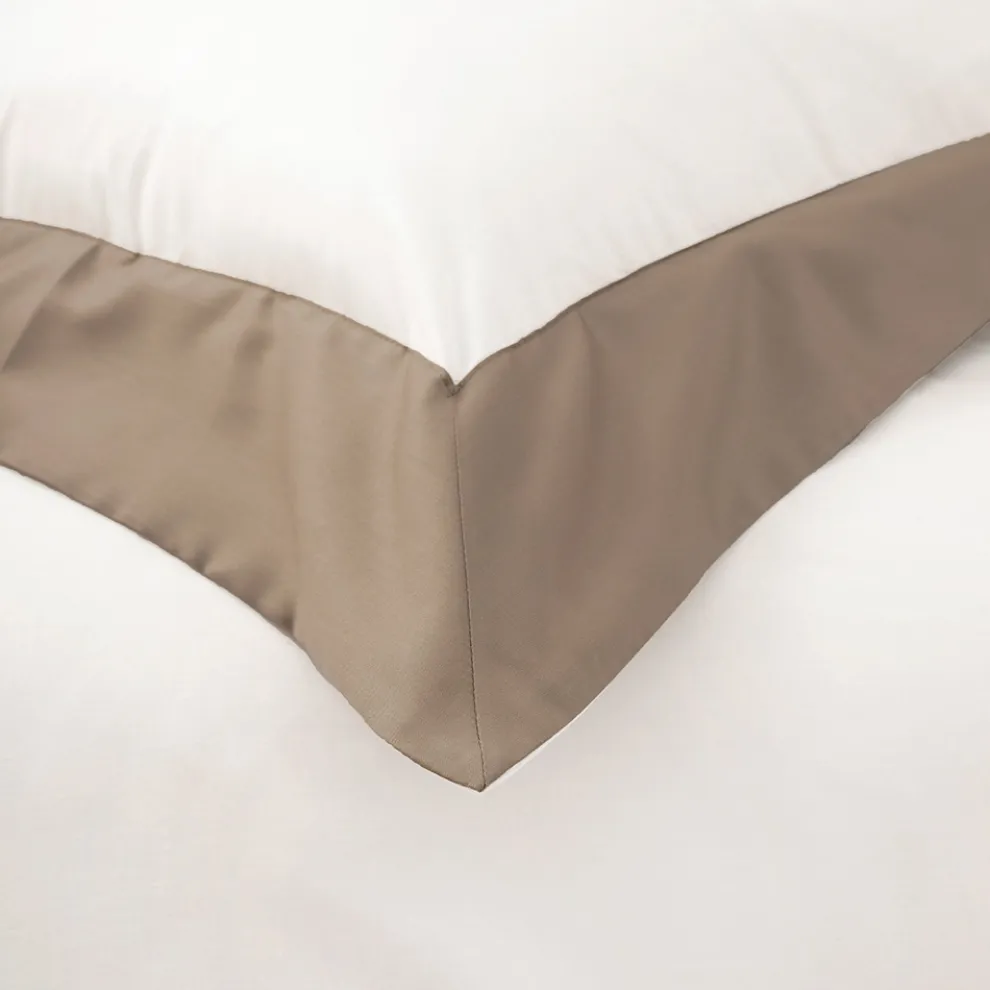 Komplettes Queen-Size-Bettset aus 100 % Baumwolle und 10 % Baumwollsatin – Detail