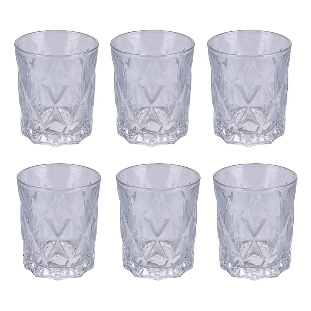 12er Set Wassergläser 300 ml aus handgefertigtem Glas - Tasse
