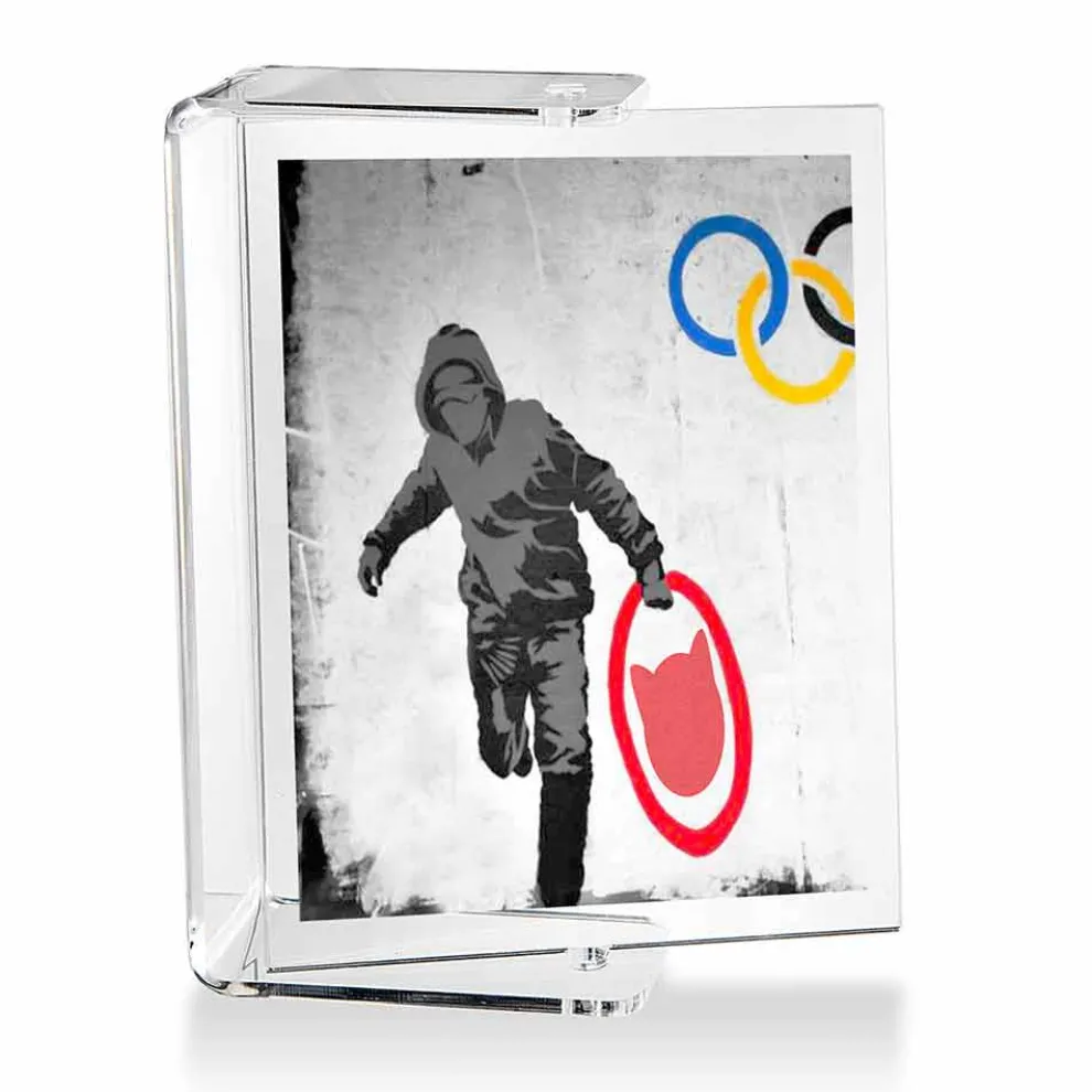 Doppelseitiger Fotorahmen in transparentem Plexiglas-Schwenkdesign 2 Stück - Miky