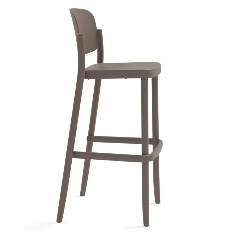 2 stapelbare Außenhocker aus Polypropylen Made in Italy - Calista