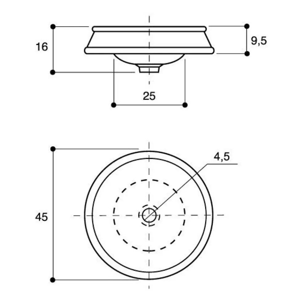 Halbeinbau-Designerwaschbecken aus handbemaltem Schamotteton, hergestellt in Italien, Manilo