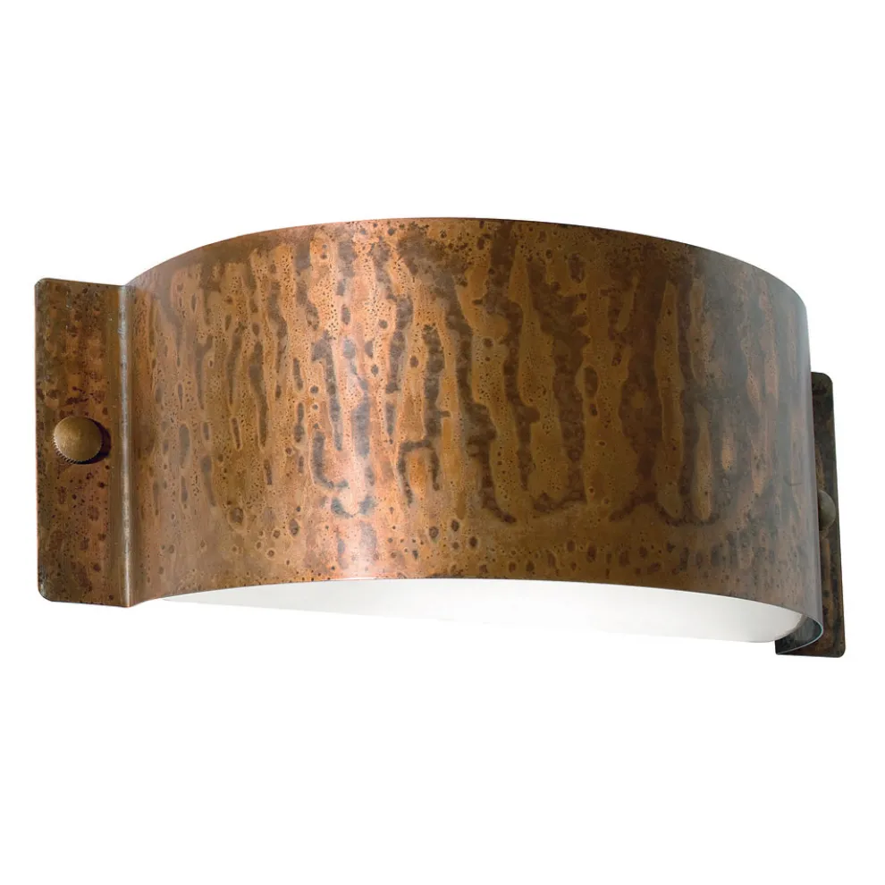 Halbmond-Wandleuchte aus Kupfer und LED, hergestellt in Italien – Beispiel