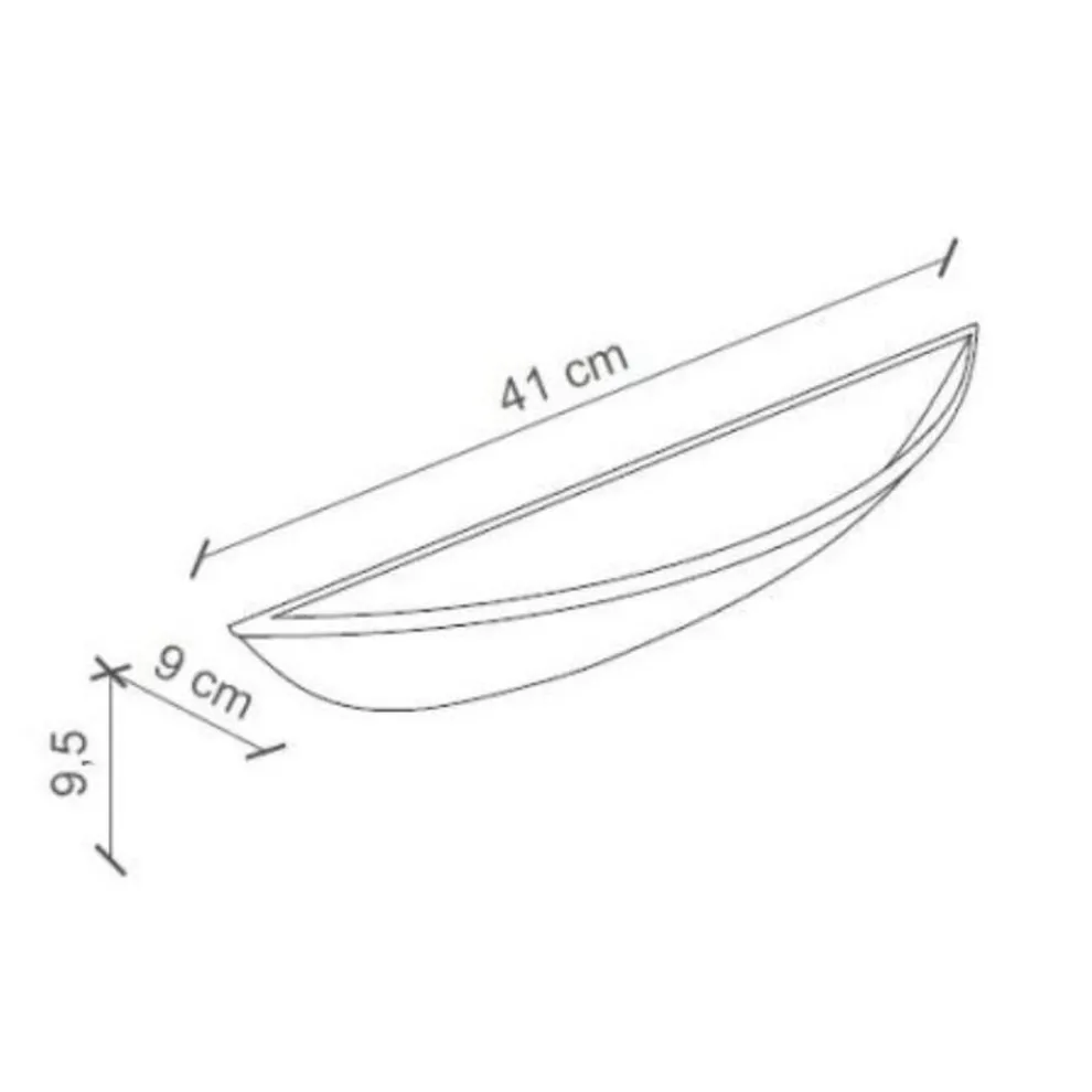 Halbmond-Wandleuchte mit 2 Lichtern aus handbemalter Keramik - Triest