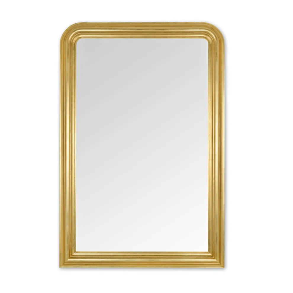 Handdekorierter Holzspiegel aus Blattgold Made in Italy - Navona