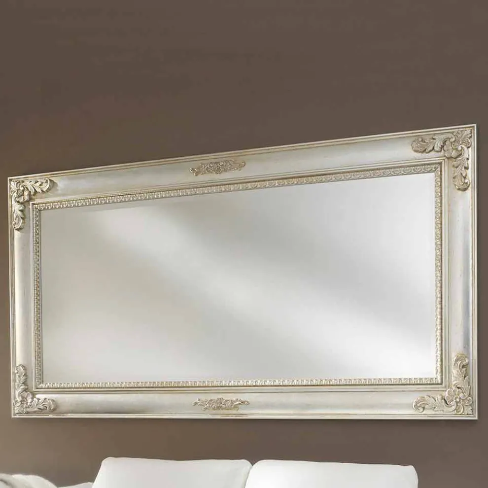 Handgearbeiteter Ayous Holz Wandspiegel hergestellt in Italien Alessio