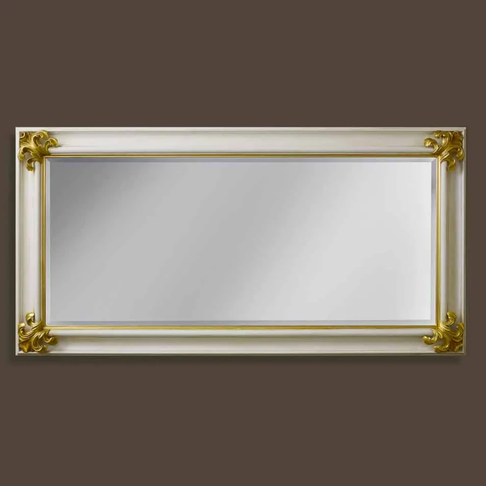 Handgearbeiteter Holz-Wandspiegel in modernem Design, hergestellt in Italien Stefano