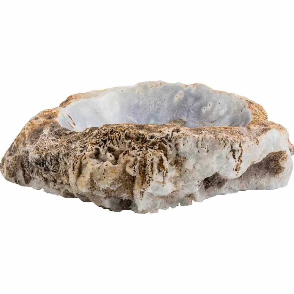 Handgearbeitetes Aufsatzwaschbecken aus Achat, Posina