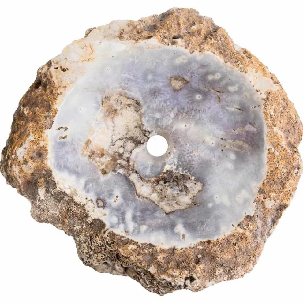 Handgearbeitetes Aufsatzwaschbecken aus Achat, Posina