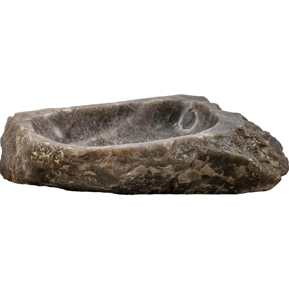 Handgearbeitetes Aufsatzwaschbecken aus Rauchquarz, Vigasio