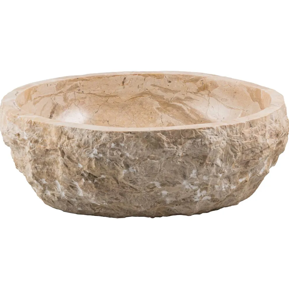 Handgearbeitetes Crtop-Waschbecken aus hn aus erodiertem Marmor, Busseto