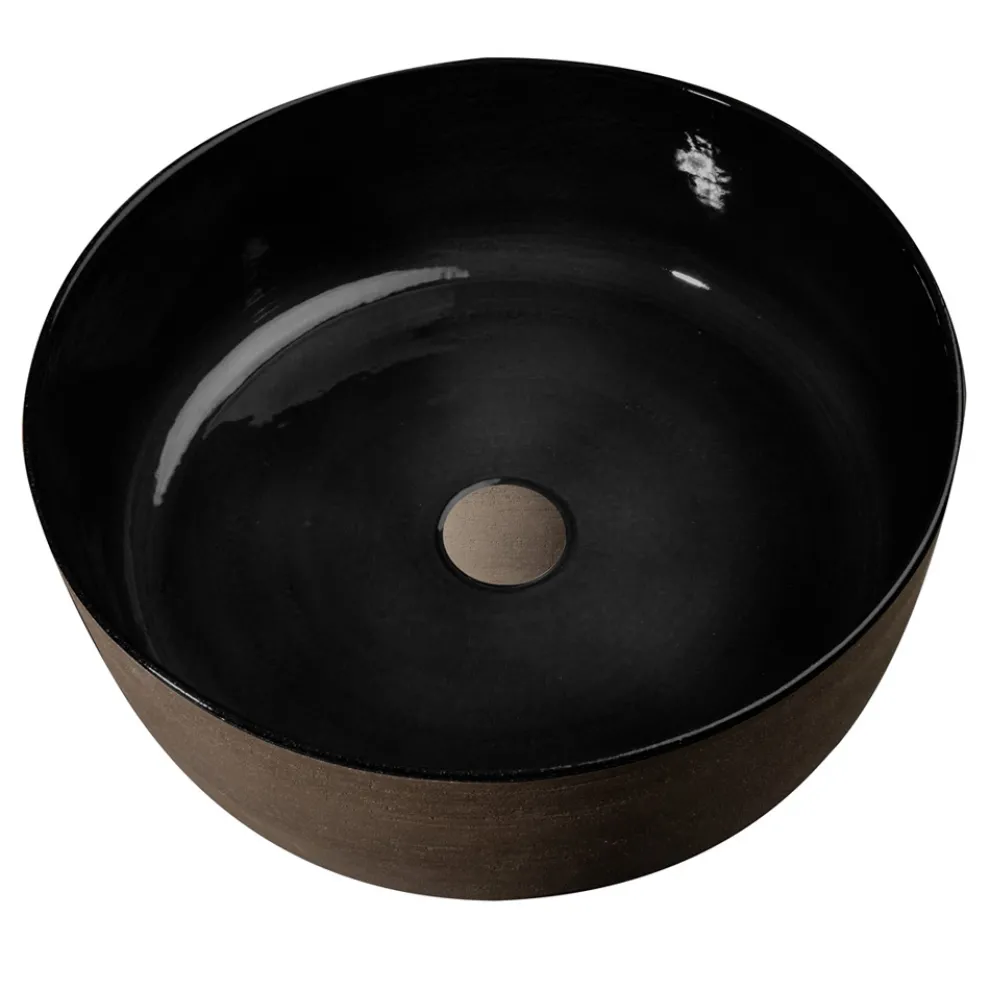 Handgedrehtes Waschbecken aus feuerfestem Ton Made in Italy - Tatiana