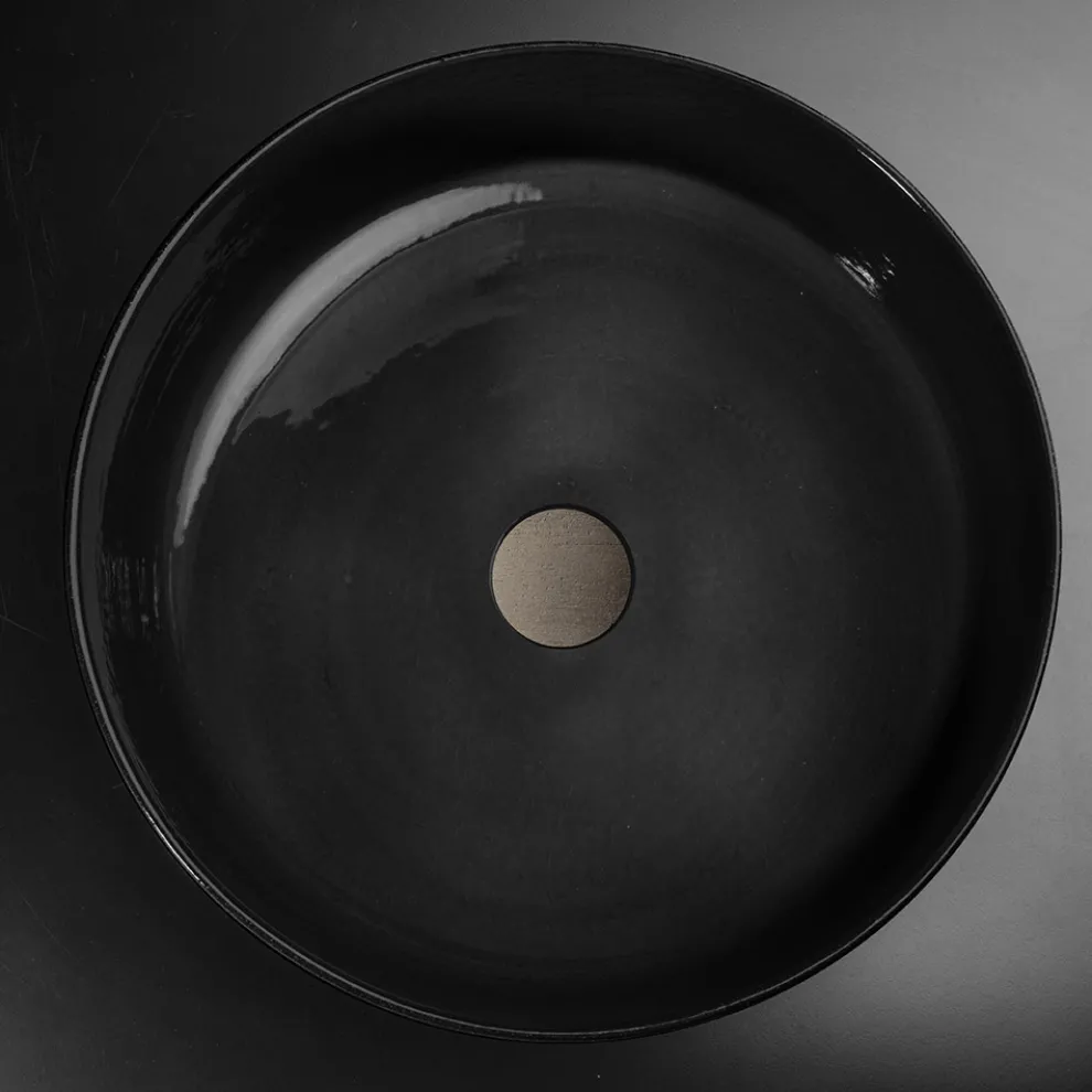 Handgedrehtes Waschbecken aus feuerfestem Ton Made in Italy - Tatiana