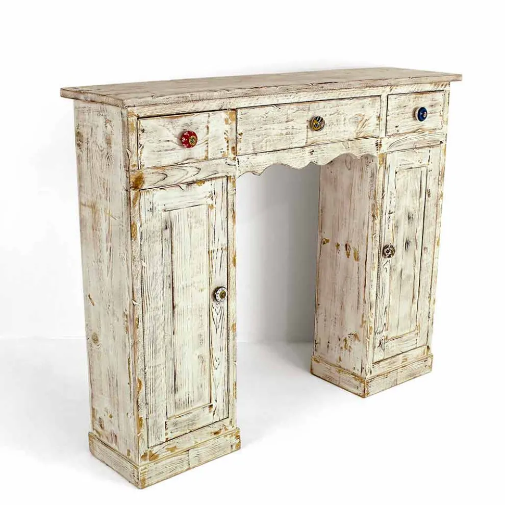 Handgefertigte Consolle aus massivem Tannenholz Made in Italy - Carminia