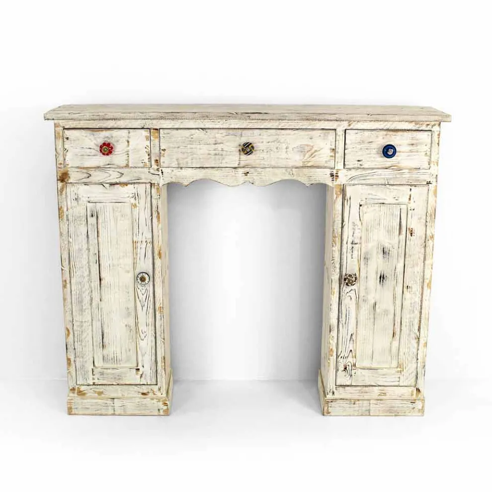 Handgefertigte Consolle aus massivem Tannenholz Made in Italy - Carminia