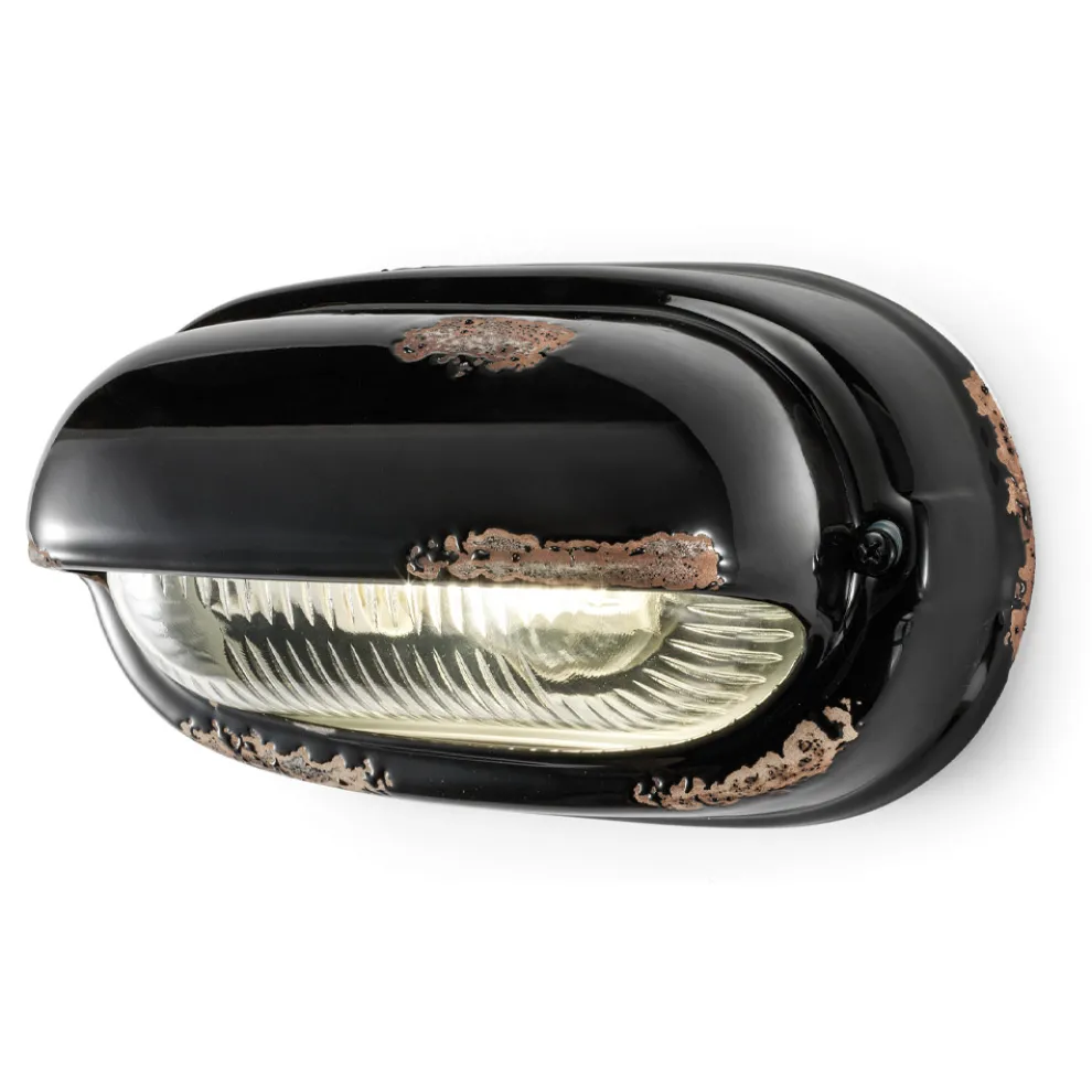 Handgefertigte horizontale Eisenapplikation aus Keramik und Industrie - Vintage