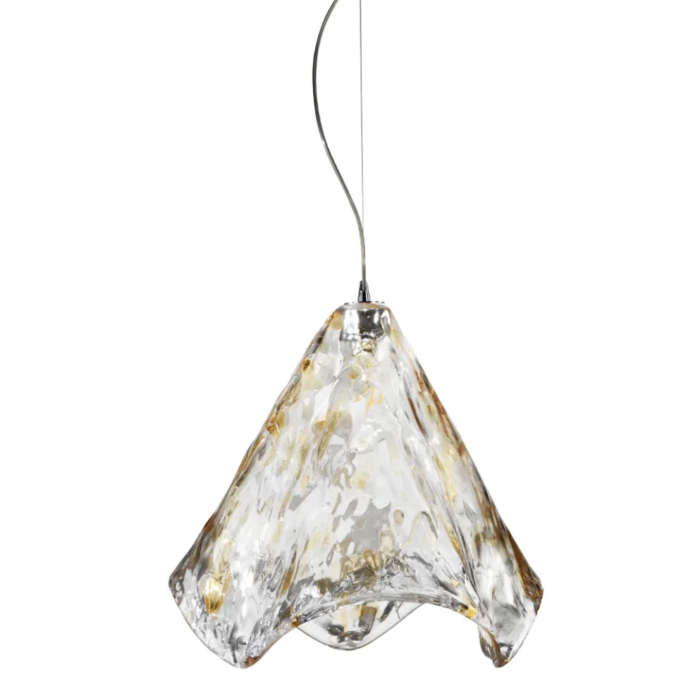 Handgefertigte Pendelleuchte aus geblasenem venezianischem Glas 35 46 cm - Mary