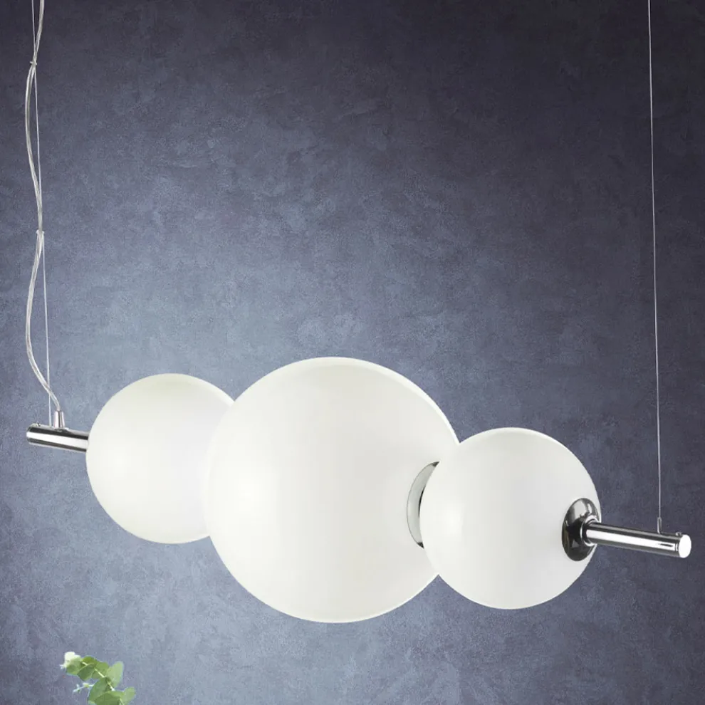 Handgefertigte Pendelleuchte aus geschichtetem venezianischem Glas - Jupiter