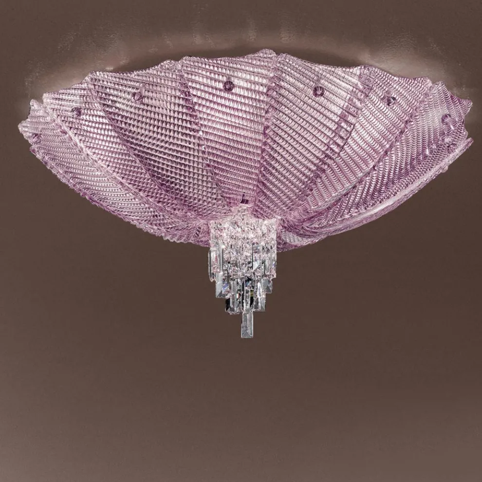 Handgefertigte venezianische Deckenlampe aus Glas und Metall Made in Italy - Fabiana