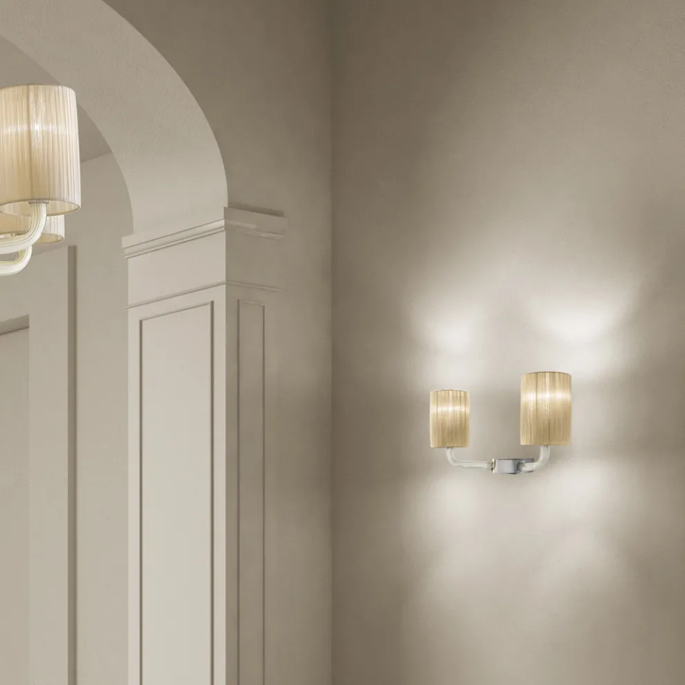 Handgefertigte Wandlampe aus venezianischem Glas Made in Italy - Graham